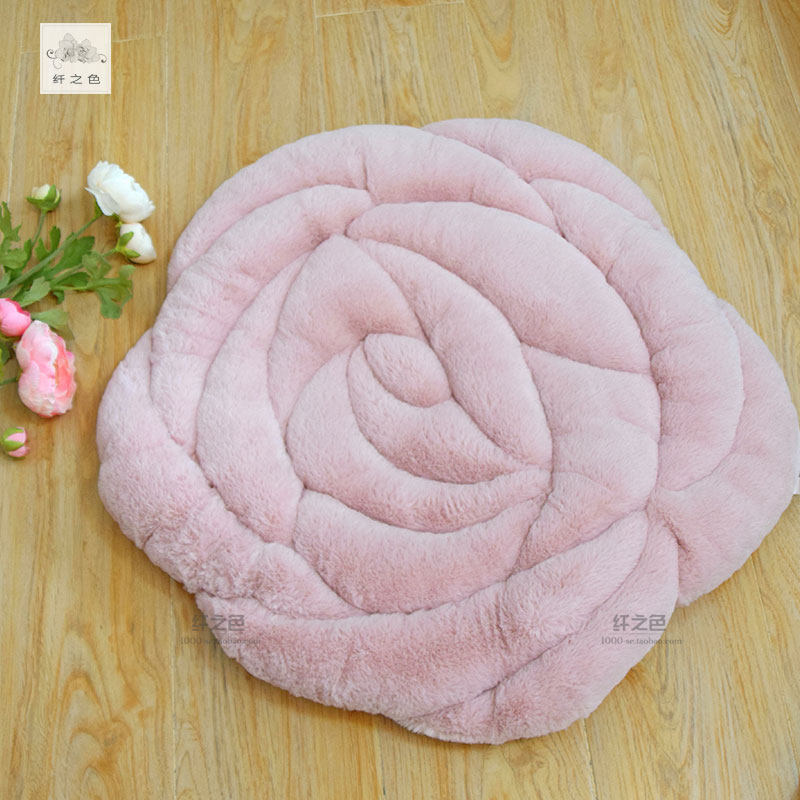 纤之色毛绒坐垫玫瑰花造型椅垫秋冬保暖加厚办公室凳子榻榻米座垫,居家布艺,椅垫,淘宝优惠券,粉丝福利购,淘宝优惠卷
