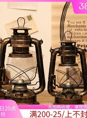 户外老式煤油灯家用复古怀旧马灯装饰摆件露营地专用帐篷灯挂饰