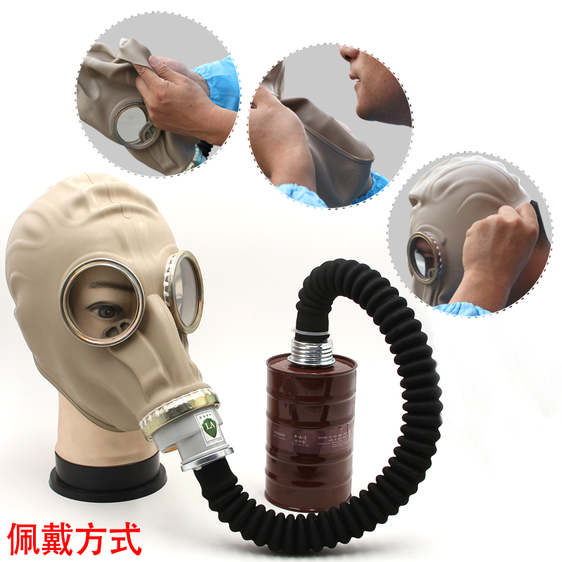 橡胶防毒全面具罩皮脸防毒面具甲醛防毒面具全面罩喷漆化工氨气