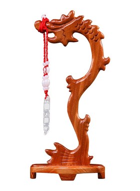 文昌笔摆件吊坠饰品白水晶工艺品实木笔架书桌书房创意送学生礼物