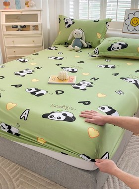 卡通风纯棉床笠单件全棉席梦思床垫套保护罩床罩三件套2023新款