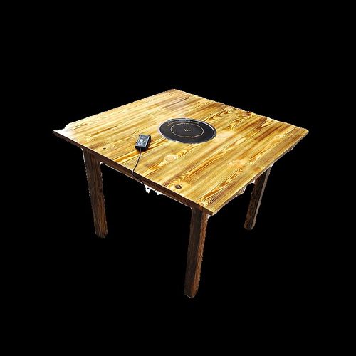 方桌火锅桌实木四方桌火锅店电磁炉桌子饭店大排档松木碳化木桌椅