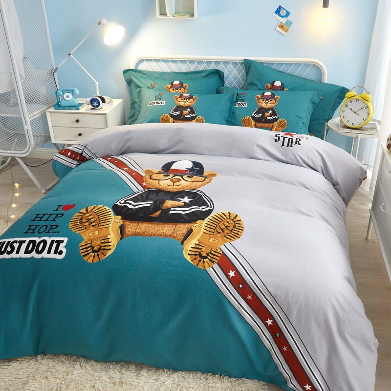 纯棉卡通磨毛四件套全棉男孩1.8m儿童宿舍三件套床单被套床上用品,床上用品,床品套件/四件套/多件套,淘宝优惠券,粉丝福利购,淘宝优惠卷