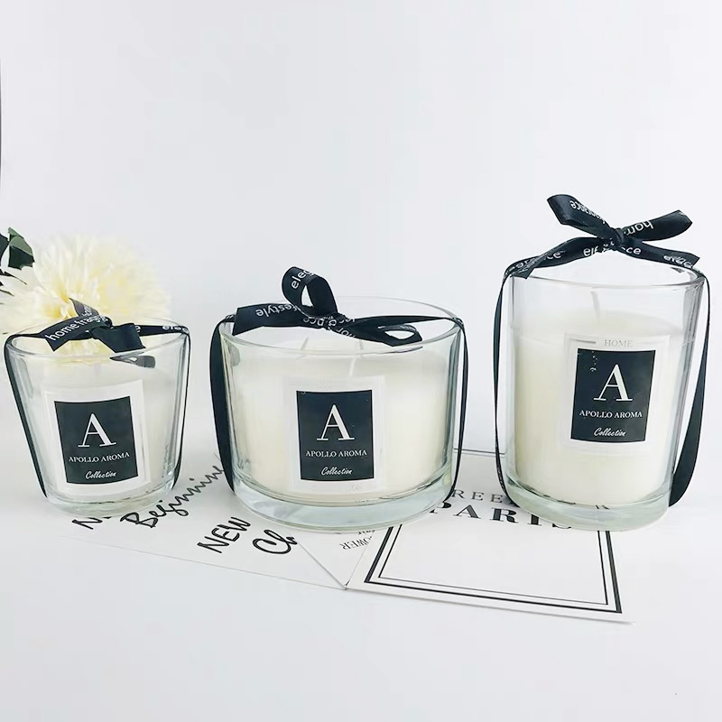 样板房展厅卫生间浴室玻璃杯香薰蜡烛三件套摆件软装饰品北欧轻奢