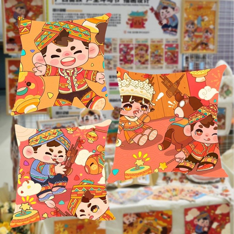 diy抱枕定制logo可印来图定做高级视觉传达学生毕设定制照片靠枕