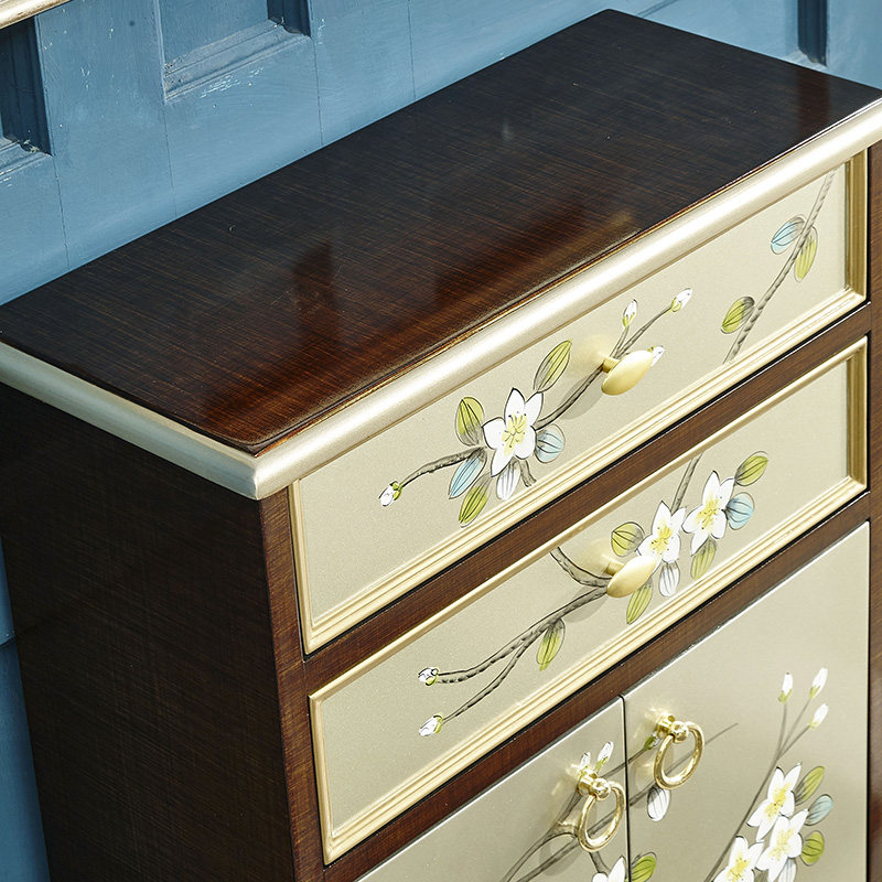 新中式入户玄关柜彩绘餐边柜美式酒柜靠墙鞋柜隔断柜轻奢风屏风柜,住宅家具,门厅/玄关柜/玄关架,淘宝优惠券,粉丝福利购,淘宝优惠卷