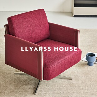LLYARSS利亚斯/休闲椅/意式轻奢/可旋转设计师绣花皮/ILS