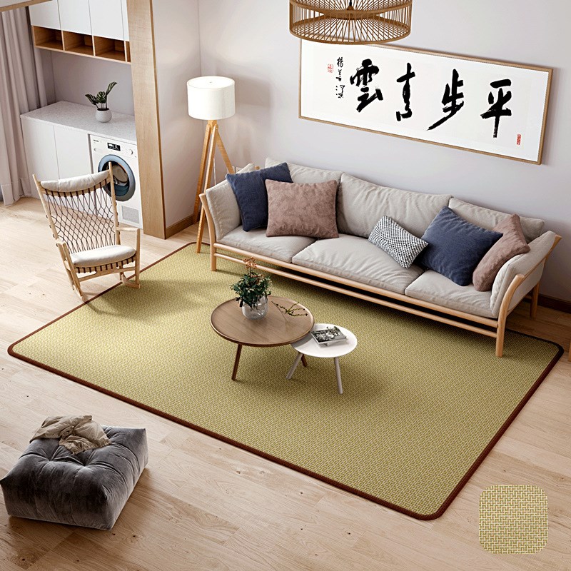 夏季藤编地垫凉席地毯客厅藤席卧室床边榻榻米满铺爬行垫