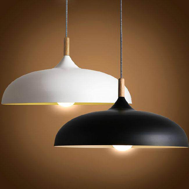 北欧日式简约吊灯吧台卧室餐厅餐桌灯设计师个性铝材实木loft