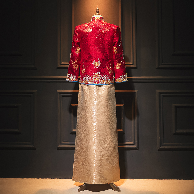 新郎秀禾服男装2023新款男士敬酒服中式结婚古装唐装男款接亲秀禾