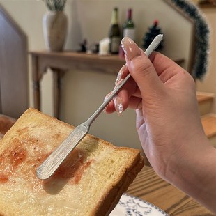 又是搅拌棒又是抹酱刀!316不锈钢黄油刀果酱刀抹花生酱涂贝果用