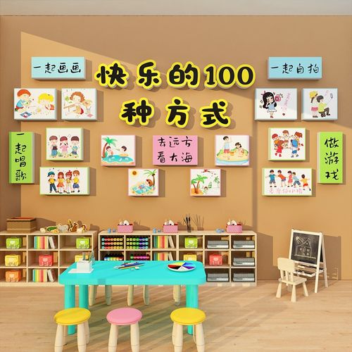 幼儿园楼梯扶手墙面装饰大厅走廊形象环创主题成品布置托管班文化