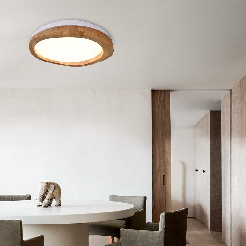 [木修远-驻]全光谱智能吸顶灯具中古新中式客厅卧室实木复古侘寂