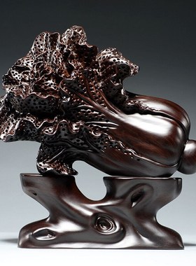 艺永轩黑檀白菜摆件大号店铺开业礼物董事长总经理办公室生意百财