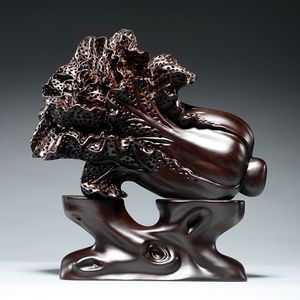 艺永轩黑檀白菜摆件大号店铺开业礼物董事长总经理办公室生意百财