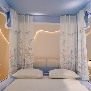 2024新款 150x190儿童防摔180x190 蚊帐家用1.5x1.9m遮光床帘一体式