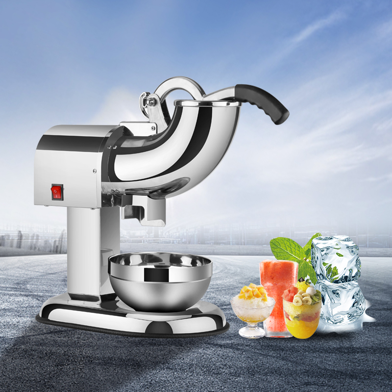 伟丰碎冰机商用不锈钢机身打冰机奶茶店刨冰机高脚款双刀制沙冰机