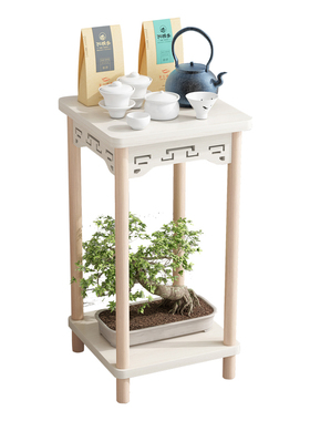 白色欧式小茶几沙发角几实木花几台边几电话客厅正方形茶几小方桌