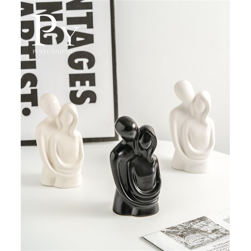 创意工艺品情侣摆件家居客厅酒柜子装饰品摆件电视柜玄关桌面轻奢