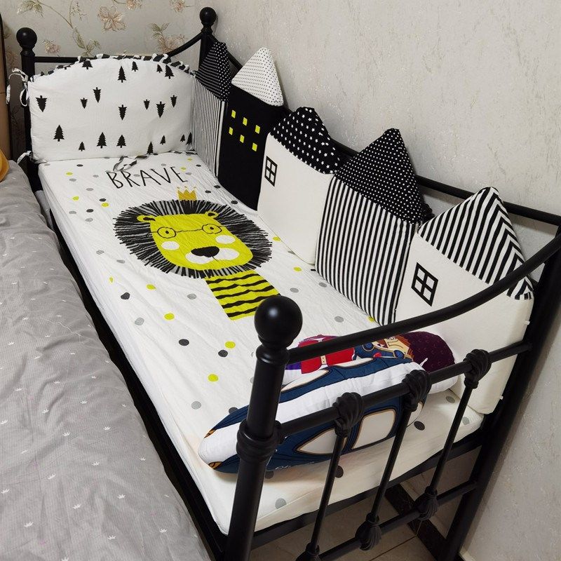 北欧铁艺加宽拼接床儿童床男孩女孩公主床沙发床单人床带护栏边床,住宅家具,儿童床/儿童抽拉床,淘宝优惠券,粉丝福利购,淘宝优惠卷