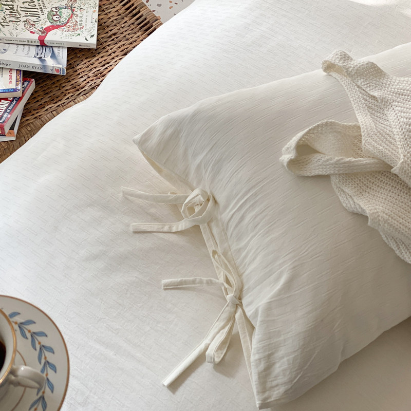 原棉不染色A类天然宣纸白纯棉四件式 日式全棉床上床单无漂染