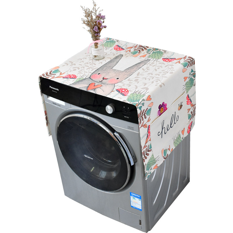 全自动滚筒式洗衣机盖布巾套罩子防水防晒防尘布艺垫子冰箱家用