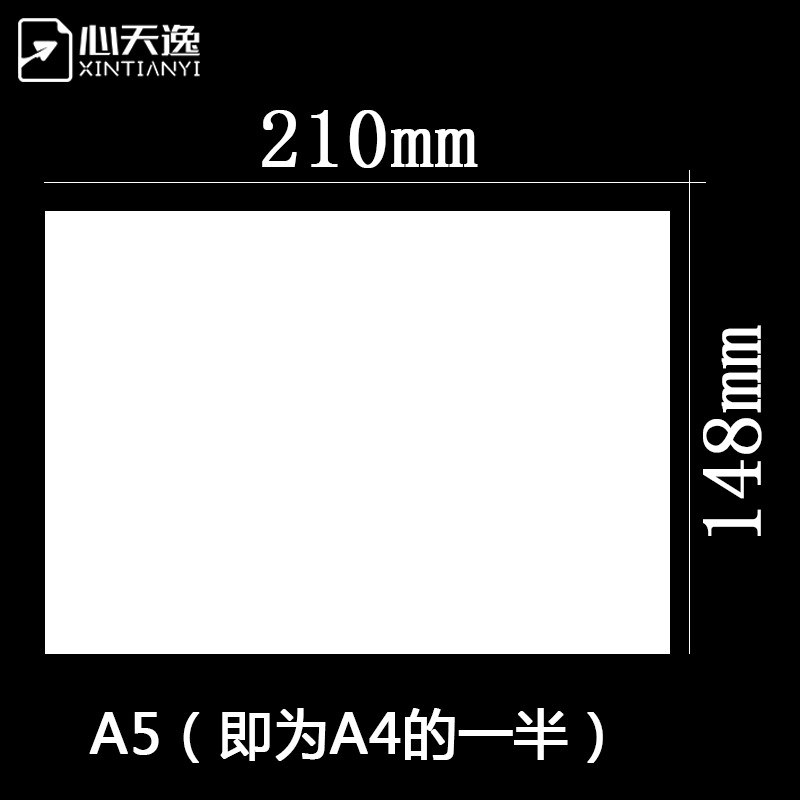 心天逸A5打印纸a4复印纸单包500张学生用纸a3草稿纸B4白纸70g