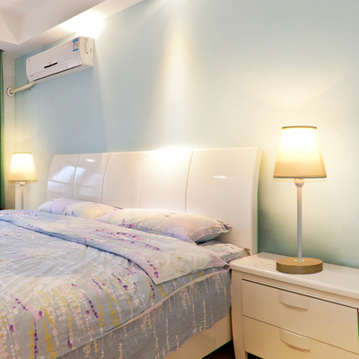 插电带灯罩底座式可换灯泡E14E27床头装饰调光款台灯