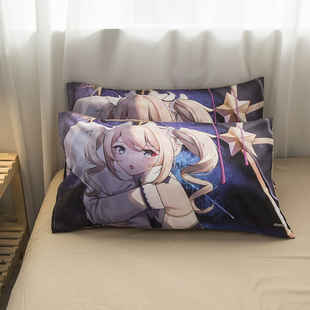 diy来图定制蕾姆二次元枕芯套贞德卡通动漫枕头套48x74cm学生枕套
