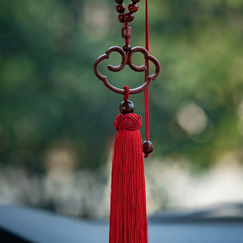 汽车挂件平安锁小叶紫檀挂饰车载创意后视镜挂件装饰车内吊饰女礼,汽车用品/电子/清洗/改装,车挂,淘宝优惠券,粉丝福利购,淘宝优惠卷