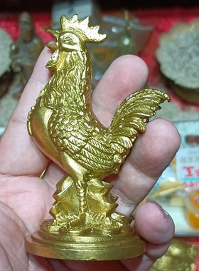 家居装饰招财摆件铜鸡公母镇宅预防破坏两人卧室书房衣柜桌面蜈蚣