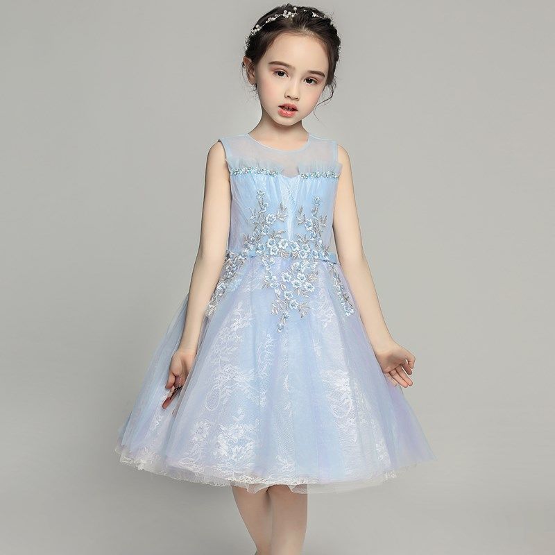 儿童礼服2024洋气新款蓝色公主裙女童小礼服婚纱裙模特走秀表演服,童装/婴儿装/亲子装,儿童礼服,淘宝优惠券,粉丝福利购,淘宝优惠卷
