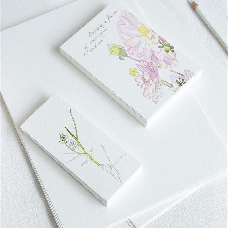 300g中粗纹水彩纸a4a5明信片书签卡纸卡片16K32K素描纸230g绘画画