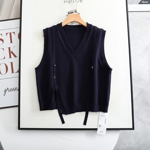 阔系蓝色背心马甲格纹衬衫连衣裙两件套装女2025春季新款裙子秋