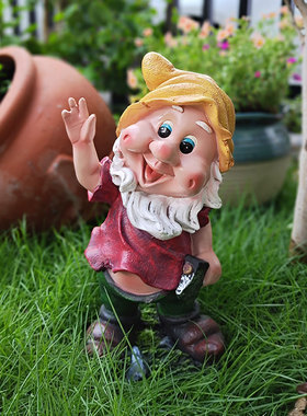 花园庭院摆件创意卡通人物雕塑七个小矮人园艺景观露台院子装饰品