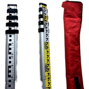 塔尺5米椭圆形超清伸缩标尺刻度尺双面刻度测量标杆量树尺水深尺