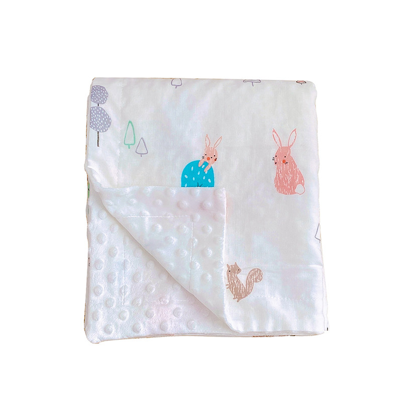 婴儿豆豆毯春秋新生儿安抚毛毯幼儿园空调被纯棉四季通用宝宝盖毯