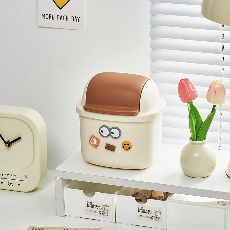 桌面垃圾桶高颜值可爱小号迷你书桌办公室餐桌垃圾篓小号垃圾袋