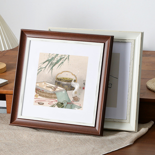 欧式复古画框装裱相框正方形外40挂墙十字绣30框架国画裱框50字画