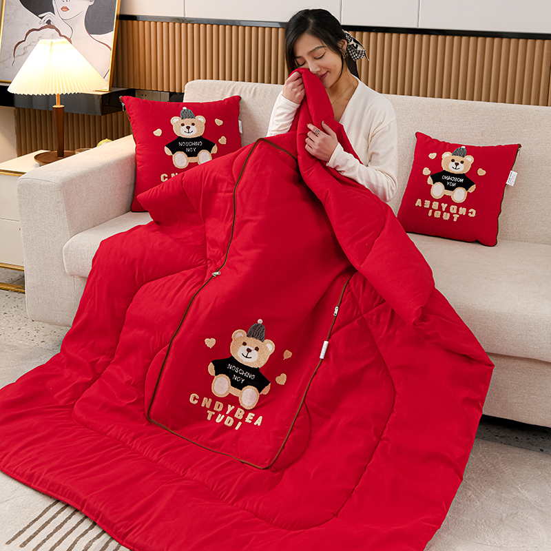 新款抱枕被子两用四季通用折叠车用枕头办公室午睡毯子靠枕二合一