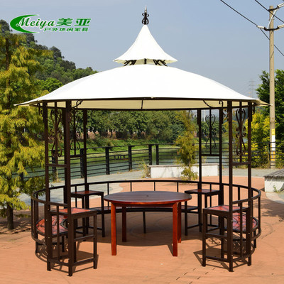 白宫堡蒙古包农家乐罗马篷欧式铁艺凉亭烧烤亭户外遮阳棚庭院凉亭
