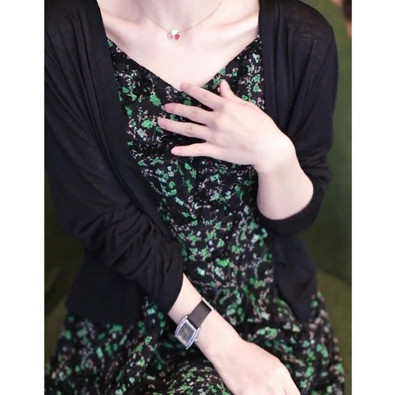 高级感女装冷淡风春夏套装裙两件套御姐风气质名媛碎花吊带连衣裙