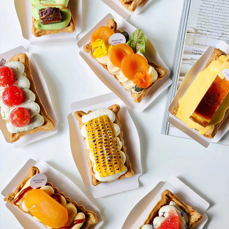 韩国奶油派烤盘模具油酥皮长方形活底不沾水果塔蛋挞烘焙工具家用