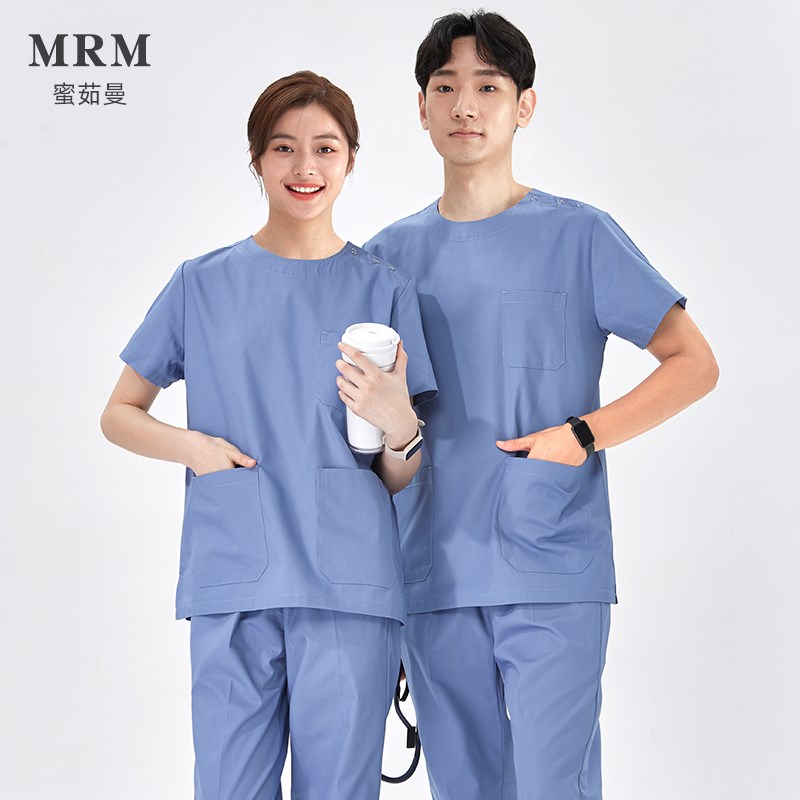 蜜茹曼洗手衣女短袖护士服手术室工作服刷手衣手术服男隔离服医美