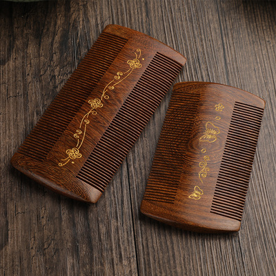 篦子密尺梳子女士梳去头屑除头虱子檀木加密儿童头皮屑清洁器家用