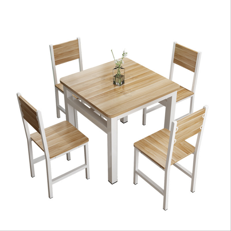 简约餐桌椅家用小户型正方形饭桌小吃店四方桌子餐馆快餐桌椅组合