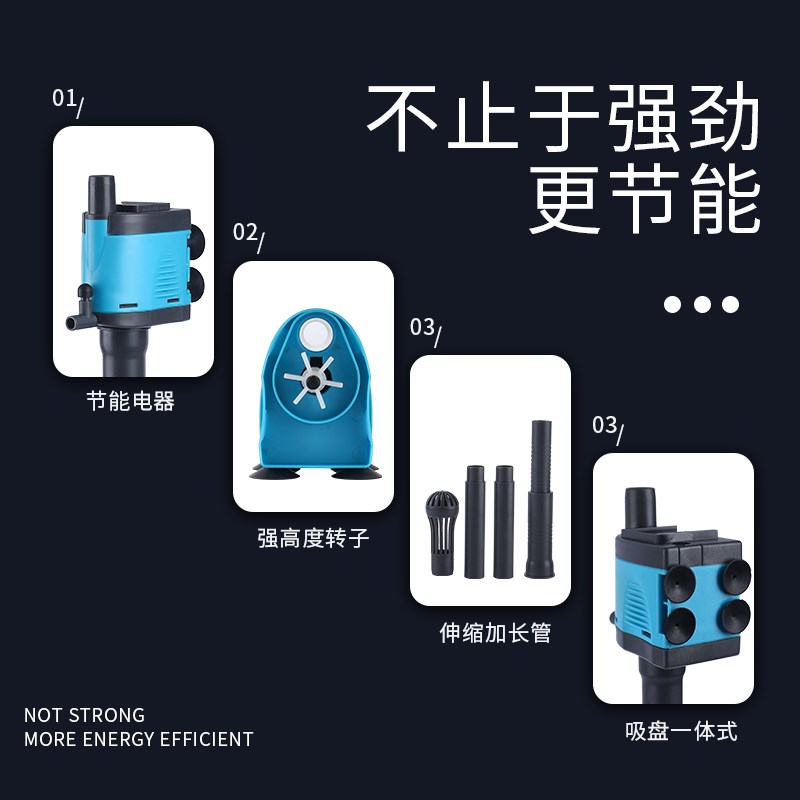 只发新疆创宁三合一潜水泵静音鱼缸水泵增氧泵抽水泵水族箱过滤泵