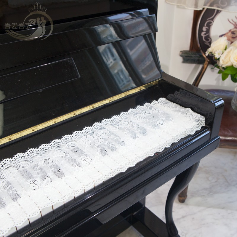 钢琴键盘防尘布琴键布键盘呢88键电钢琴通用蕾丝盖巾保护清洁琴键