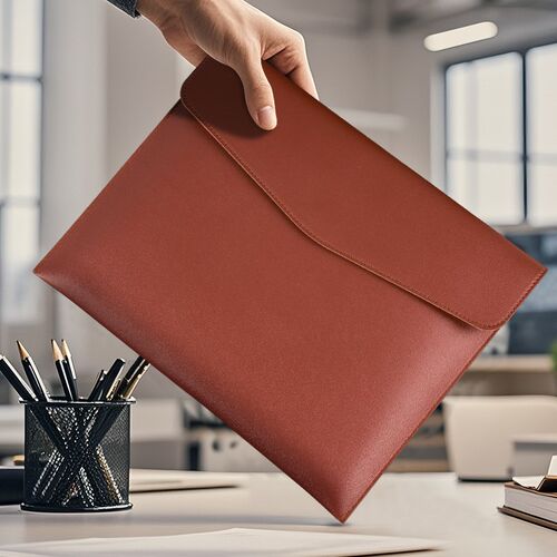 商务皮质文件袋a4档案袋定制可印logo文件夹文件包男款加厚防水资