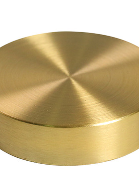 实心纯黄铜镇尺圆形书法镇纸创意文房四宝摆件仿古金属压宣纸压条